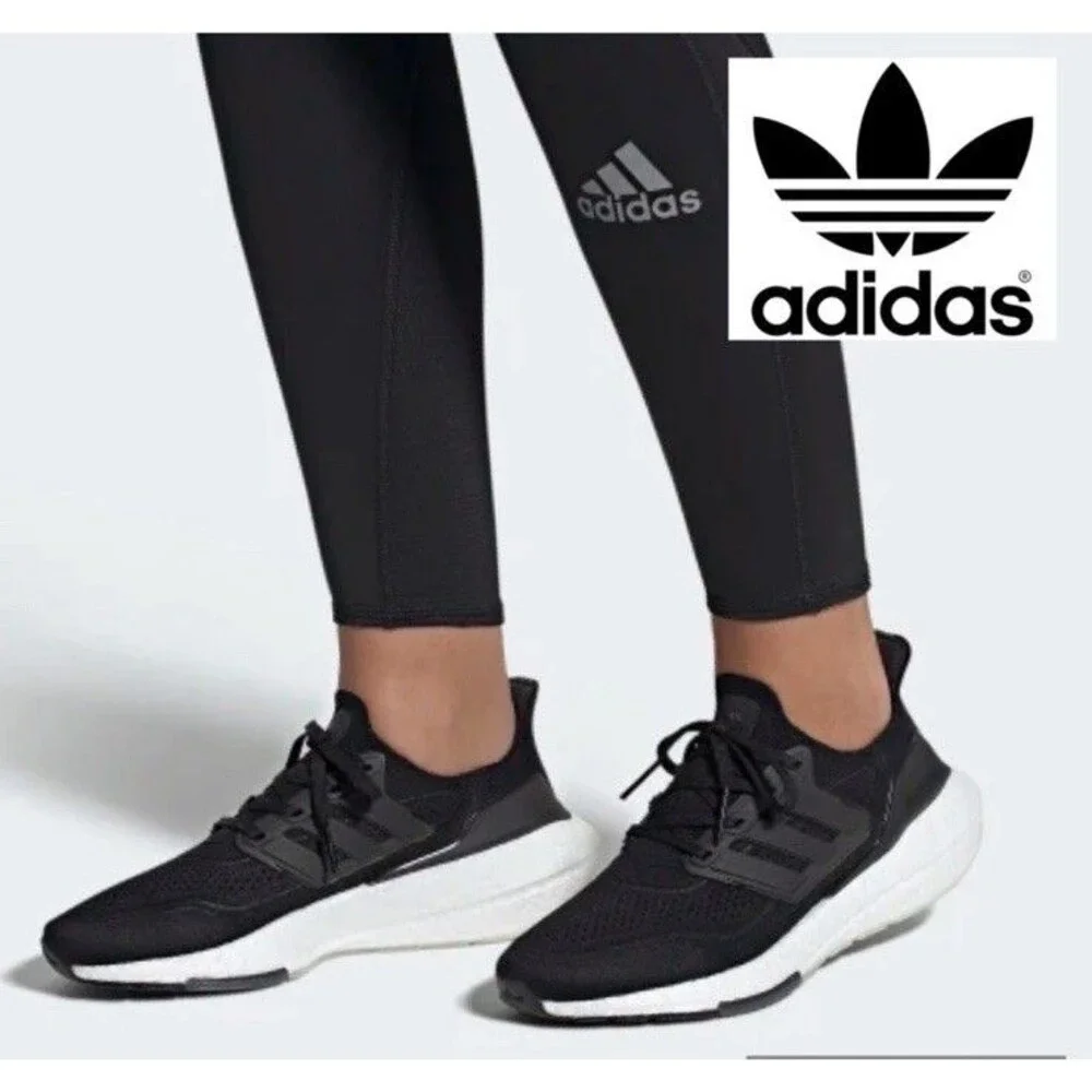 T5)Adidas UltraBoost Light Running Shoes Women Sneakers Black/White FY0378,Sz 10